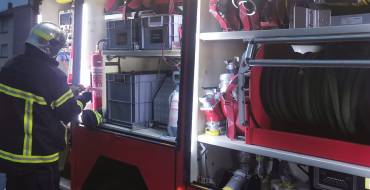 Exercice des Pompiers au Garage KUNTZ