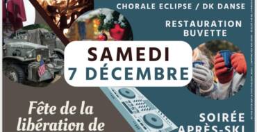 Samedi 7 déc – Commémoration de la Libération à 10h30 /  Winterfest 3 à 15h30