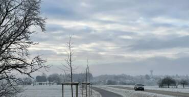 Vue sur Montbronn de la piste cyclable
